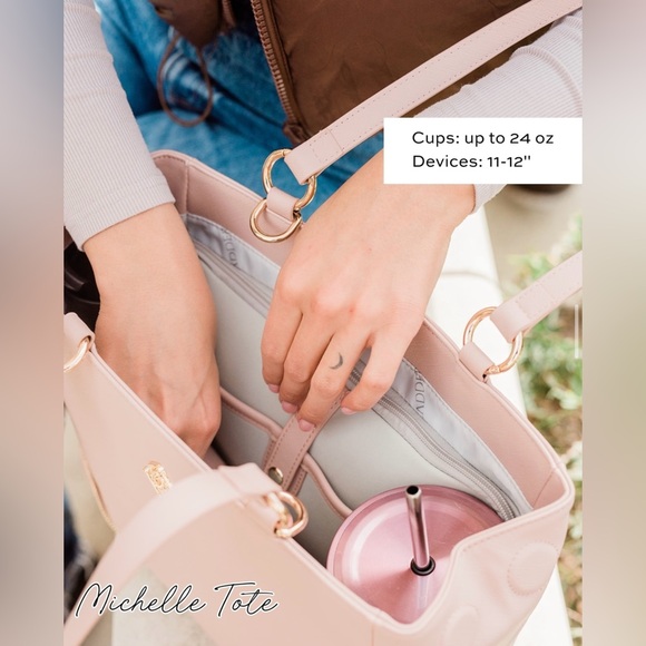 Glass Ladder & Co. Michelle Tote in Blush Size: Small - Picture 2 of 10